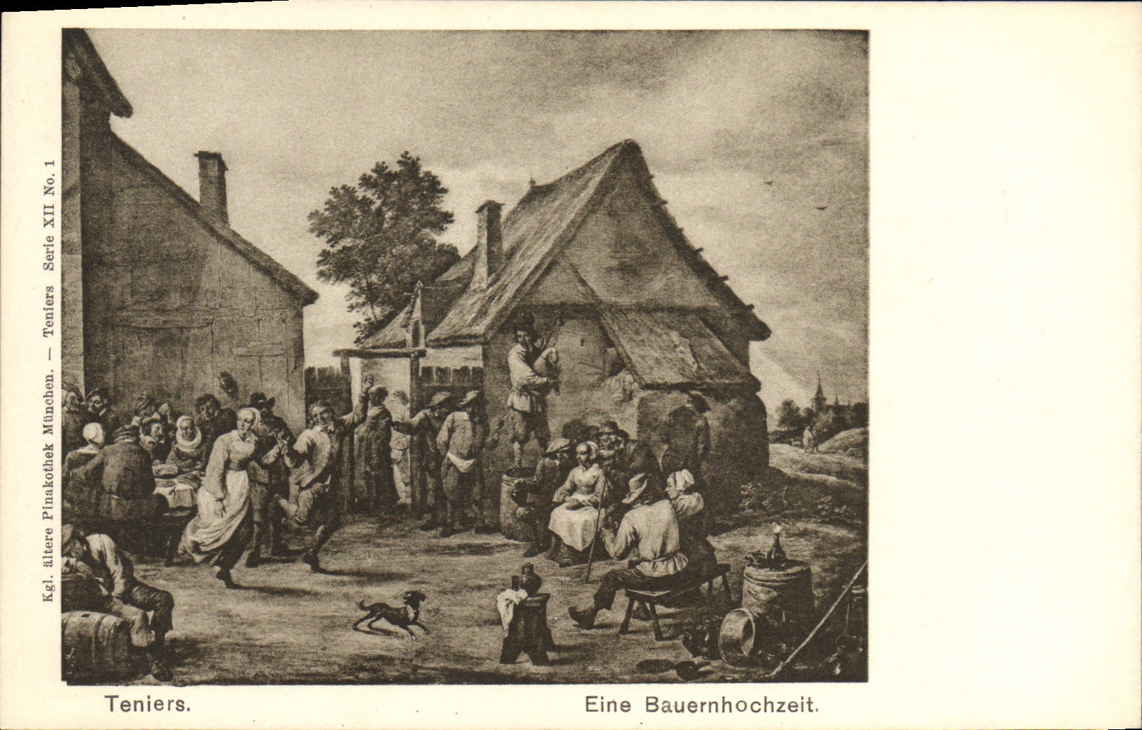 CPA Teniers Eine Bauernhochzeit