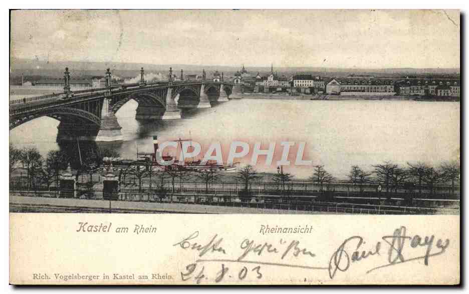 CPA Kastel Am Rhein Rheinansicht
