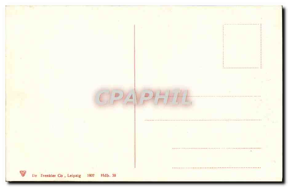 CPA Heidelberg Das Grosse Fass Liter Haltend — Rückseite