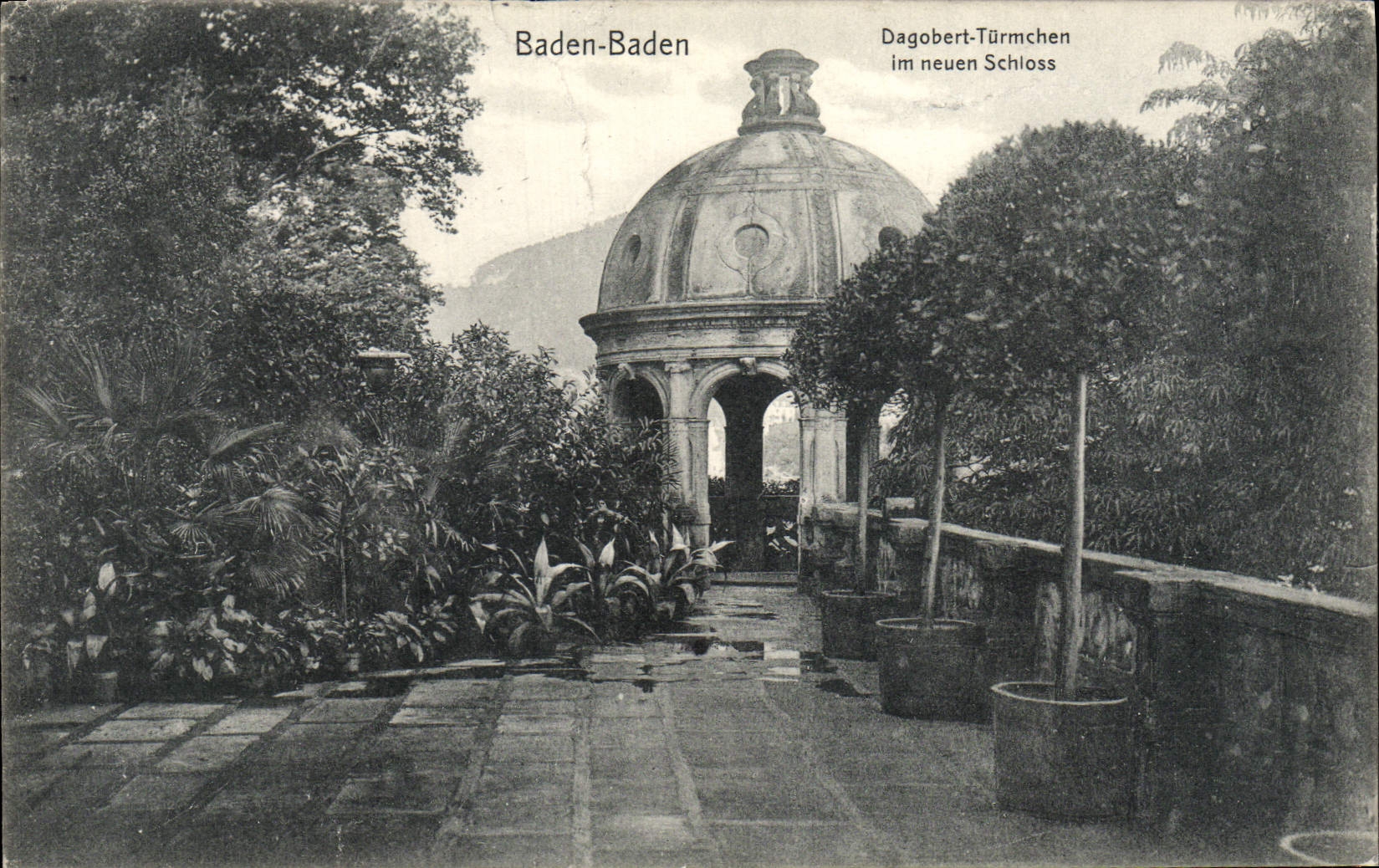 CPA Baden Baden Dagobert Turmchen Im Neuen Schloss