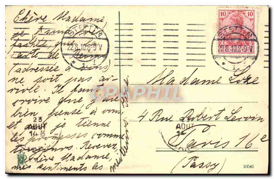 CPA Stettin Quistorp Anlagen Mit Arndt Denkmal Poland Pologne — Rückseite