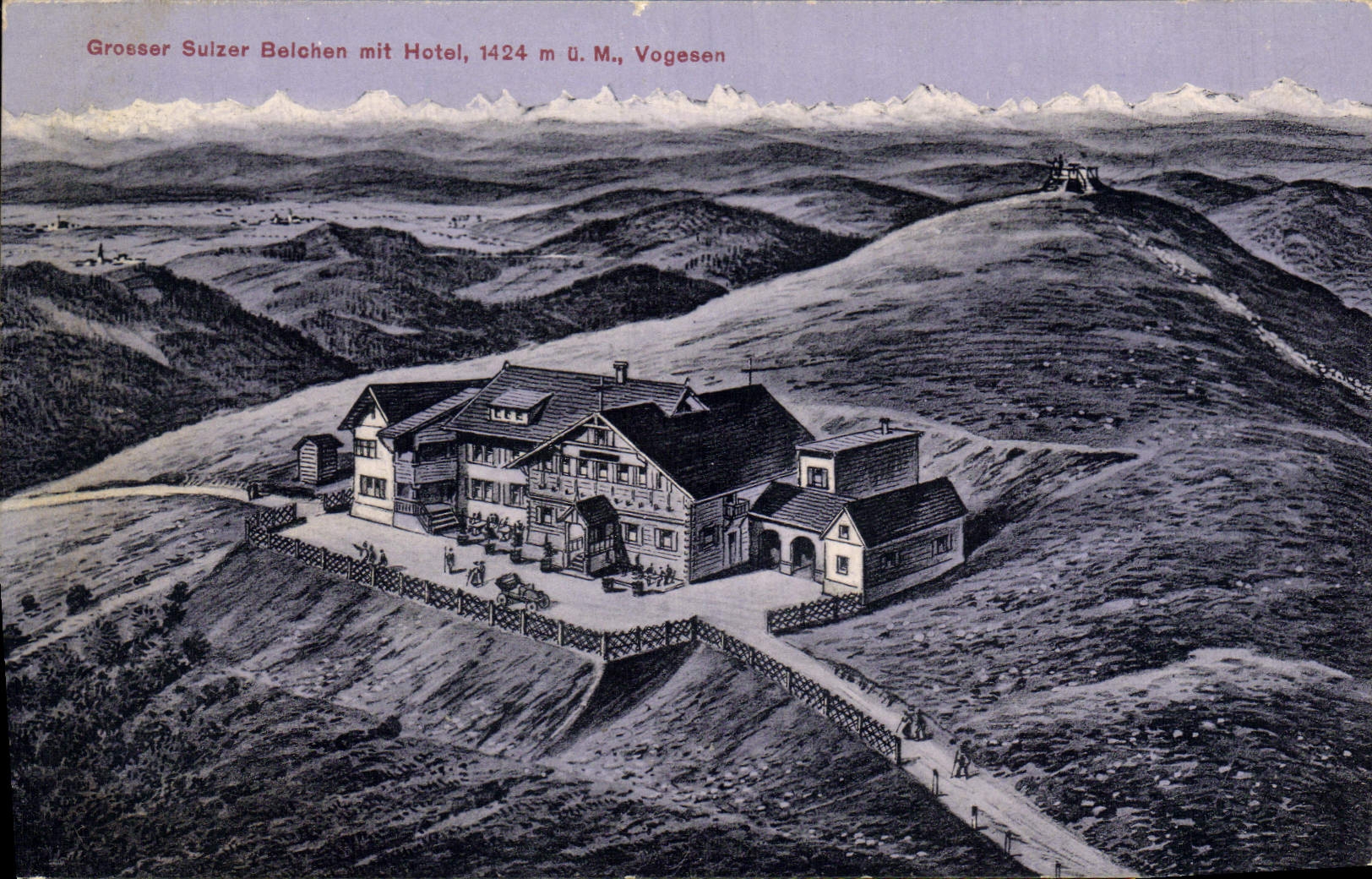 CPA Grosser Suizer Belchen Mit Hotel Vogesen