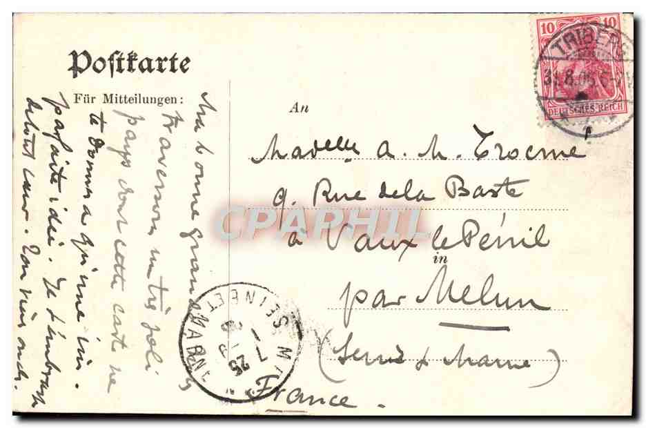 CPA Triberg — Rückseite