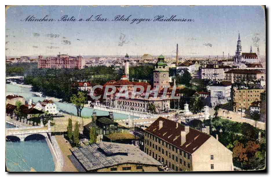 CPA Munchen Partie A D Isar Blick Gegen Haidhausen