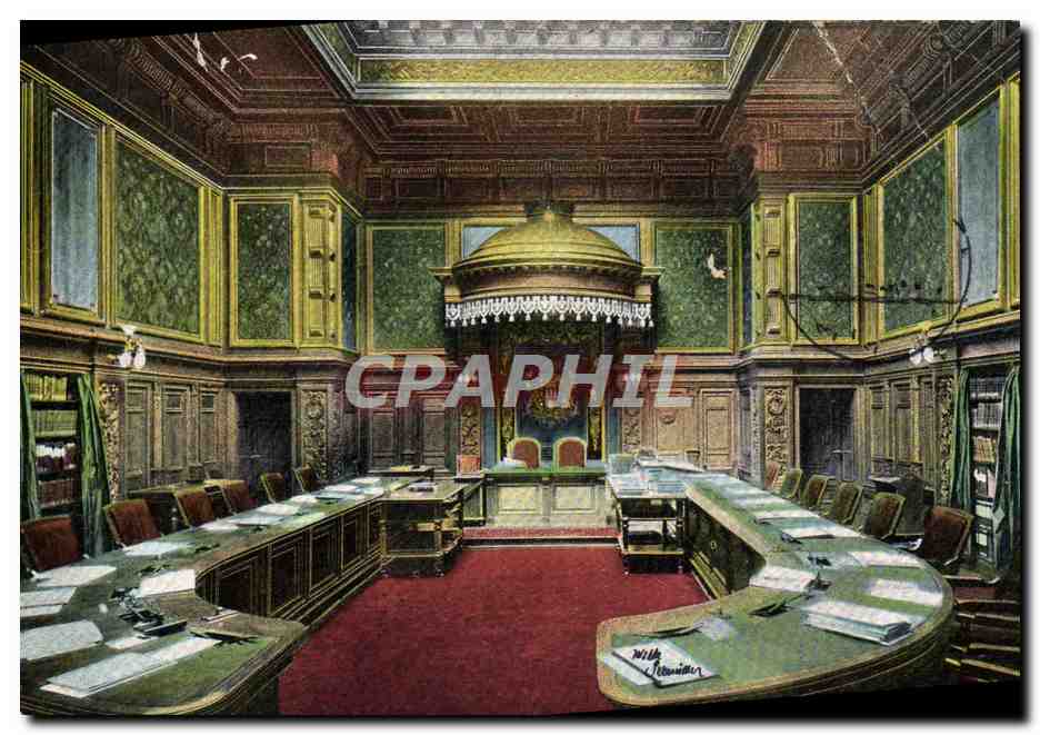 CPA Hamburg Inneres Des Rathauses Senatssaal