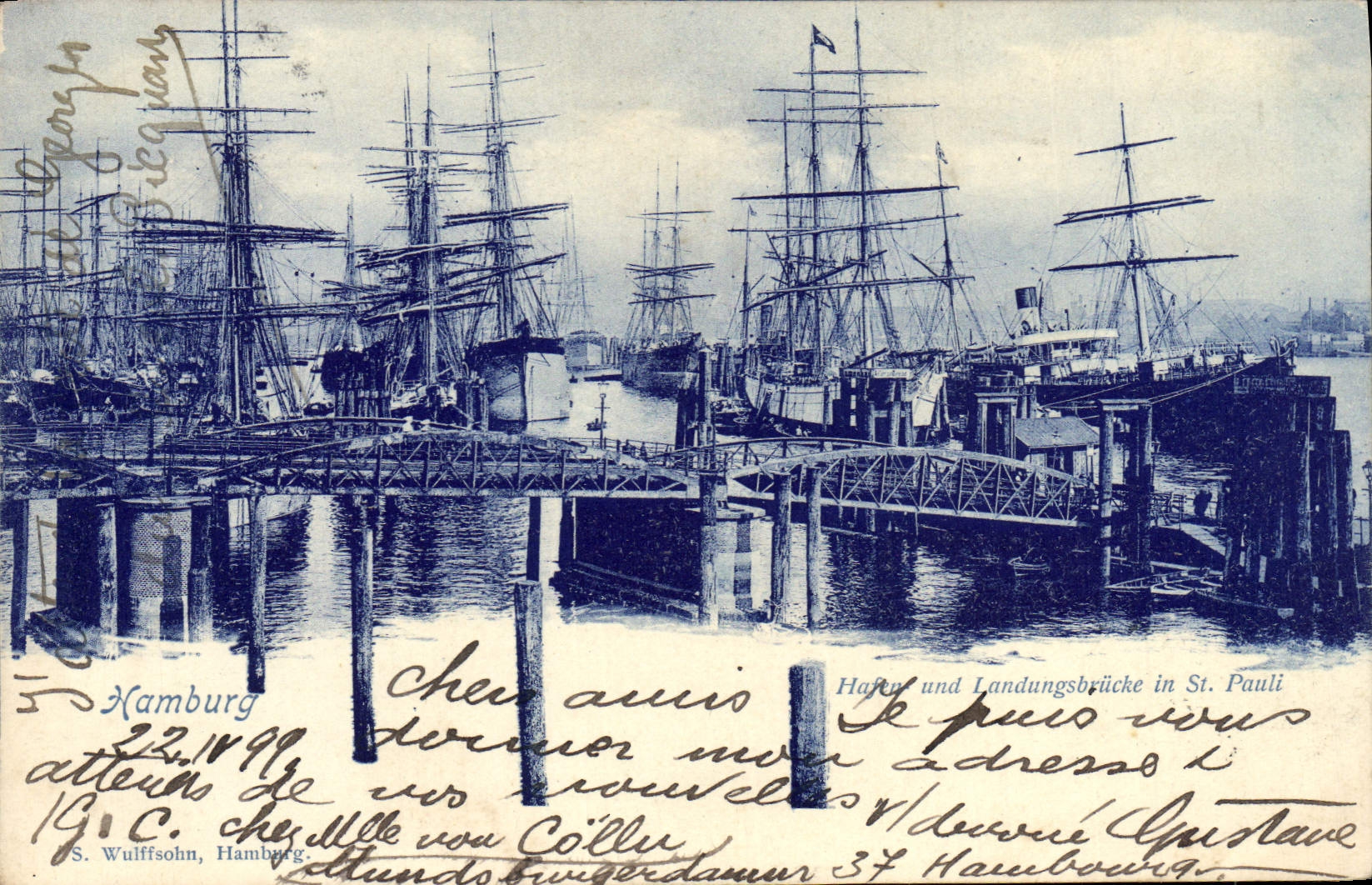 Hafen und Landungsbrücke in St. Pauli — Hamburg — S. Wulffsohn