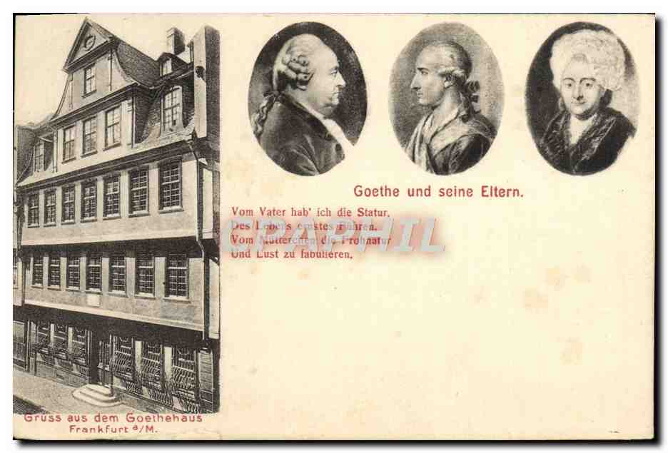 CPA Gruss Aus Dem Goethehaus Frankfurt A M Goethehaus Goethe
