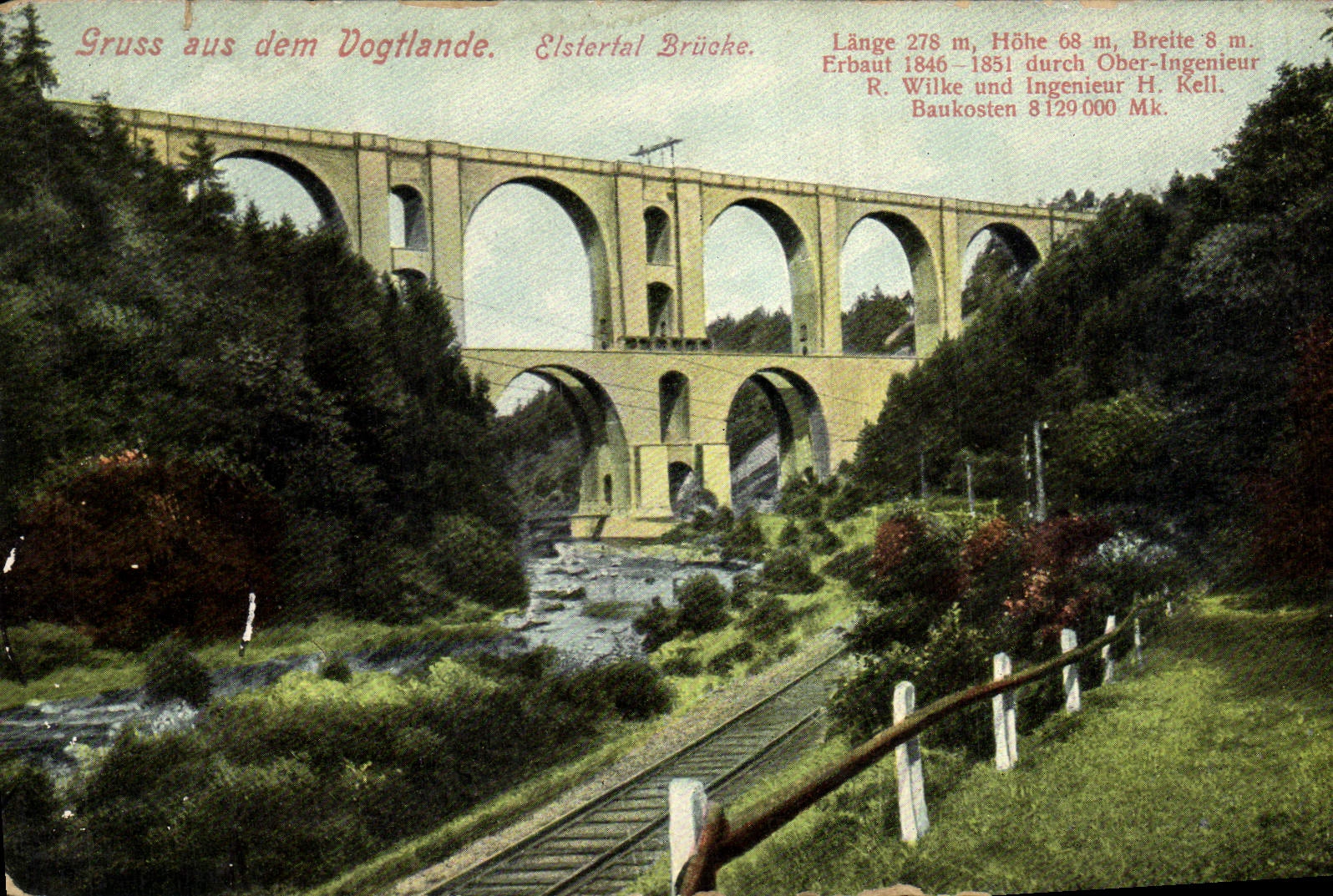 CPA Gruss Aus Dem Vogtland Elstertal Brucke