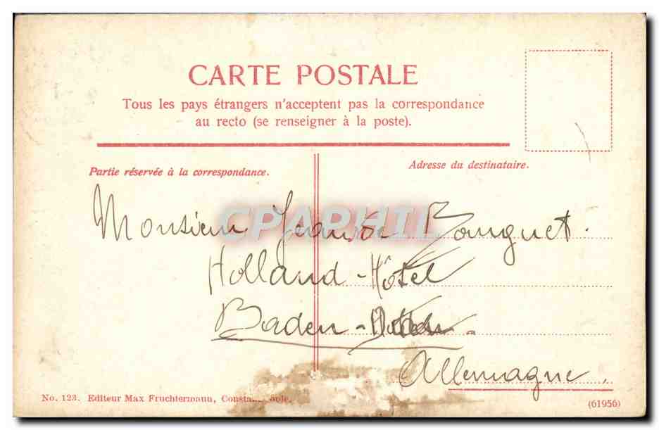 CPA Medjmoual Tecavir Collection des costumes Turquie — Verso