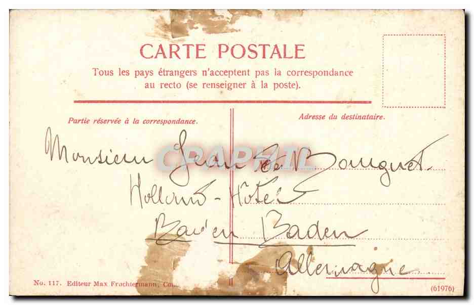 CPA Medjmoual Tecavir Collection des costumes Turquie — Verso