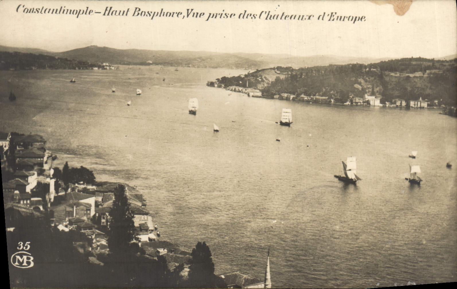 CPA Constalinople Haut Bosphore Vue Prise Des Chateaux d'Europe Turquie
