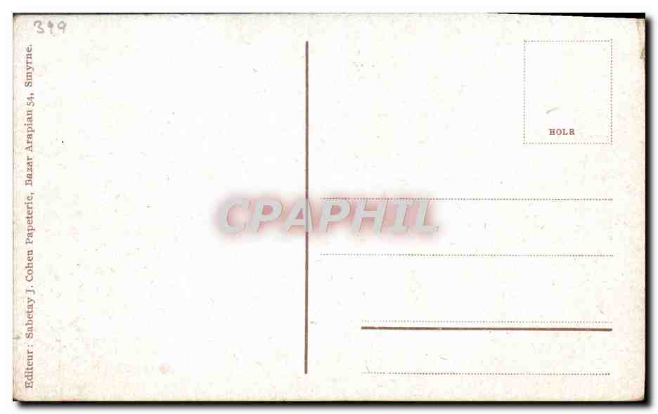 CPA Smyrne Chameaux Lutteurs Turquie — Verso
