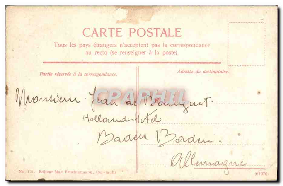 CPA Medjmouai Tecavir Collection de costumes Turquie — Verso