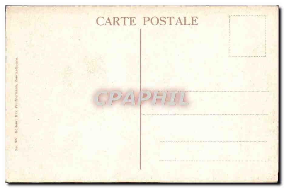 CPA Ambassade De France Therapia Bosphore Turquie — Verso