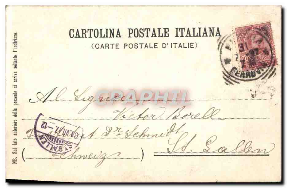 CPA Ricordo Di Genova — Rückseite