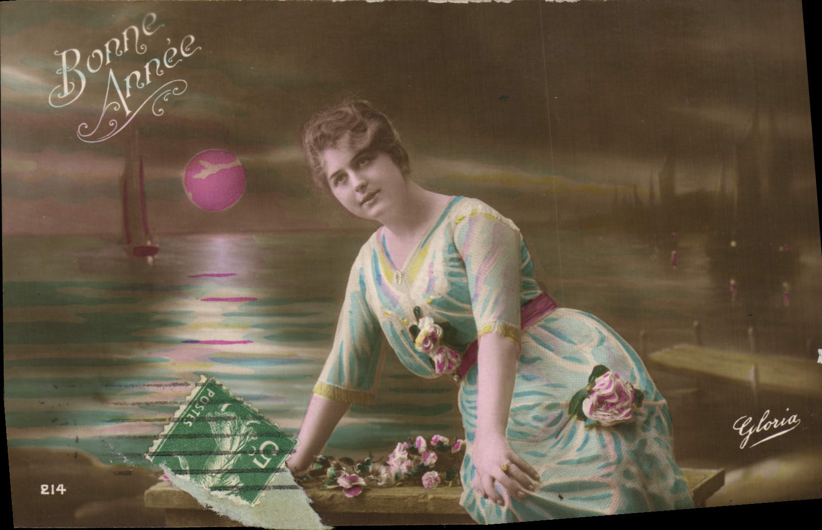 CPA Fantaisie Femme Bonne Annee