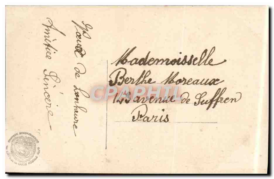 CPA Fantaisie Femme Bonne Annee — Verso