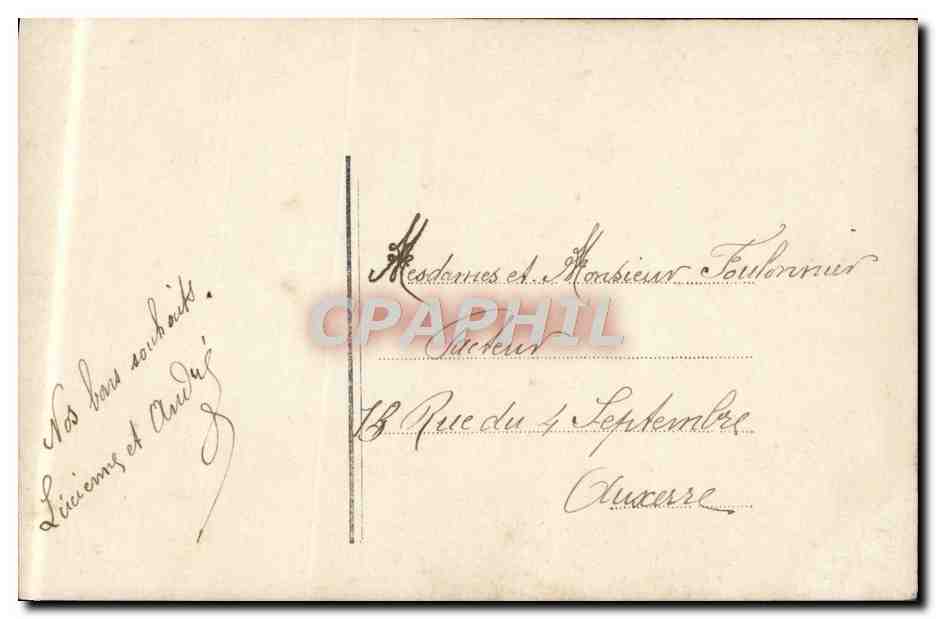 CPA Fantaisie Femme Enfant Souvenir Affectueux — Verso