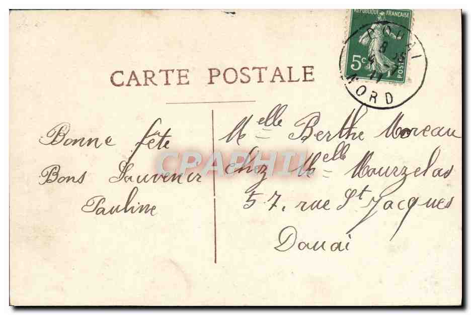 CPA Fantaisie Femme — Verso