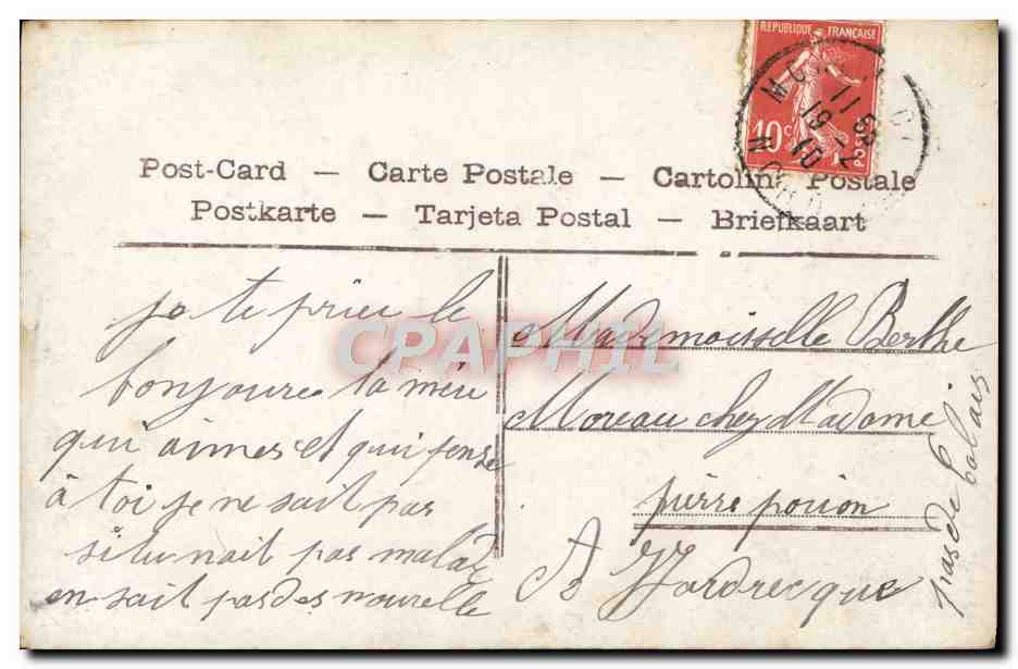 CPA Fantaisie Femme — Verso