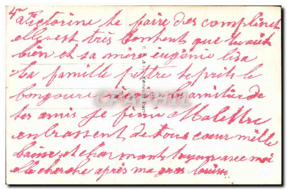 CPA Fantaisie Femme Billet d'amour  — Rückseite