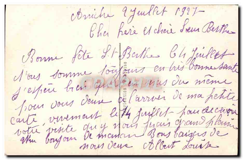 CPA Fantaisie Femme — Verso