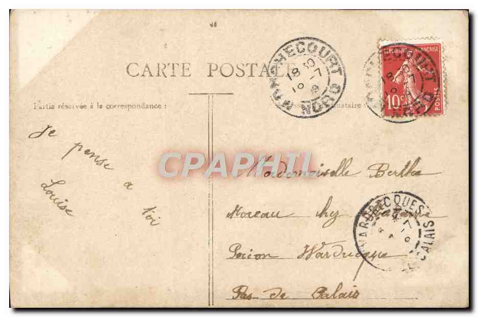 CPA Fantaisie Femme — Rückseite