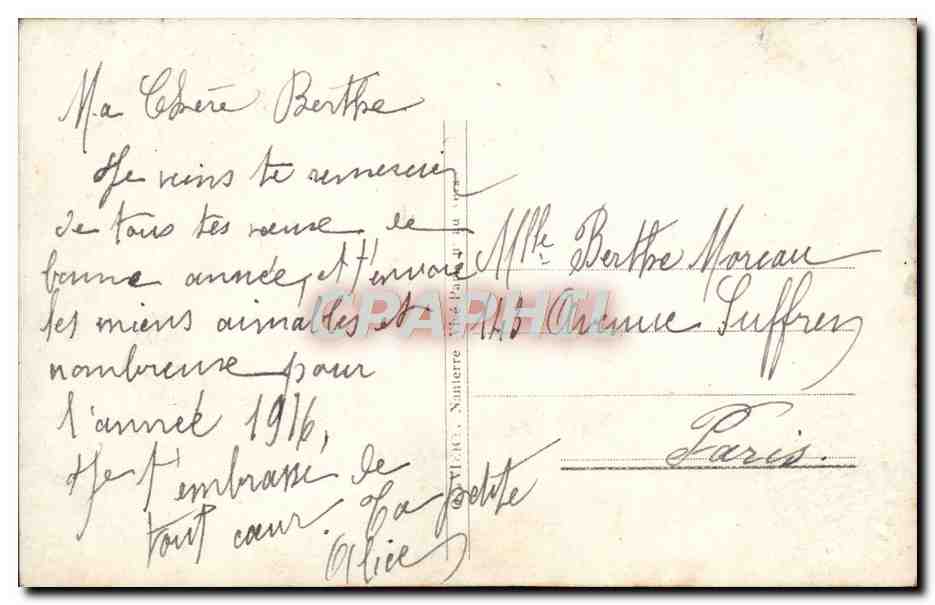 CPA Fantaisie Femme — Rückseite