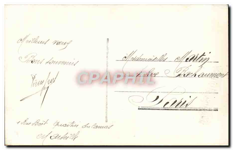 CPA Fantaisie Homme Bonne Annee — Rückseite