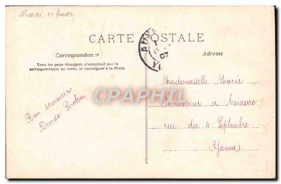 CPA Fantaisie Femme  — Verso