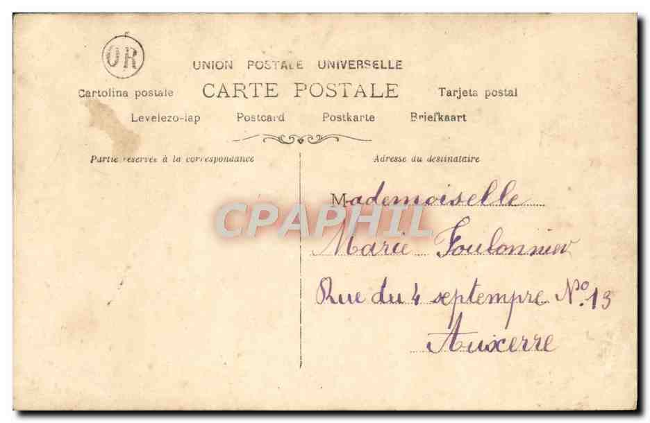 CPA Fantaisie Femme Yahne — Verso
