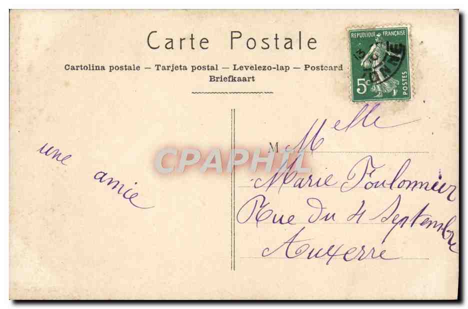 Femme en robe rose tenant un panier de fleurs — oiseau blanc sur l'épaule — JAK Paris n° 2089 — Reverso