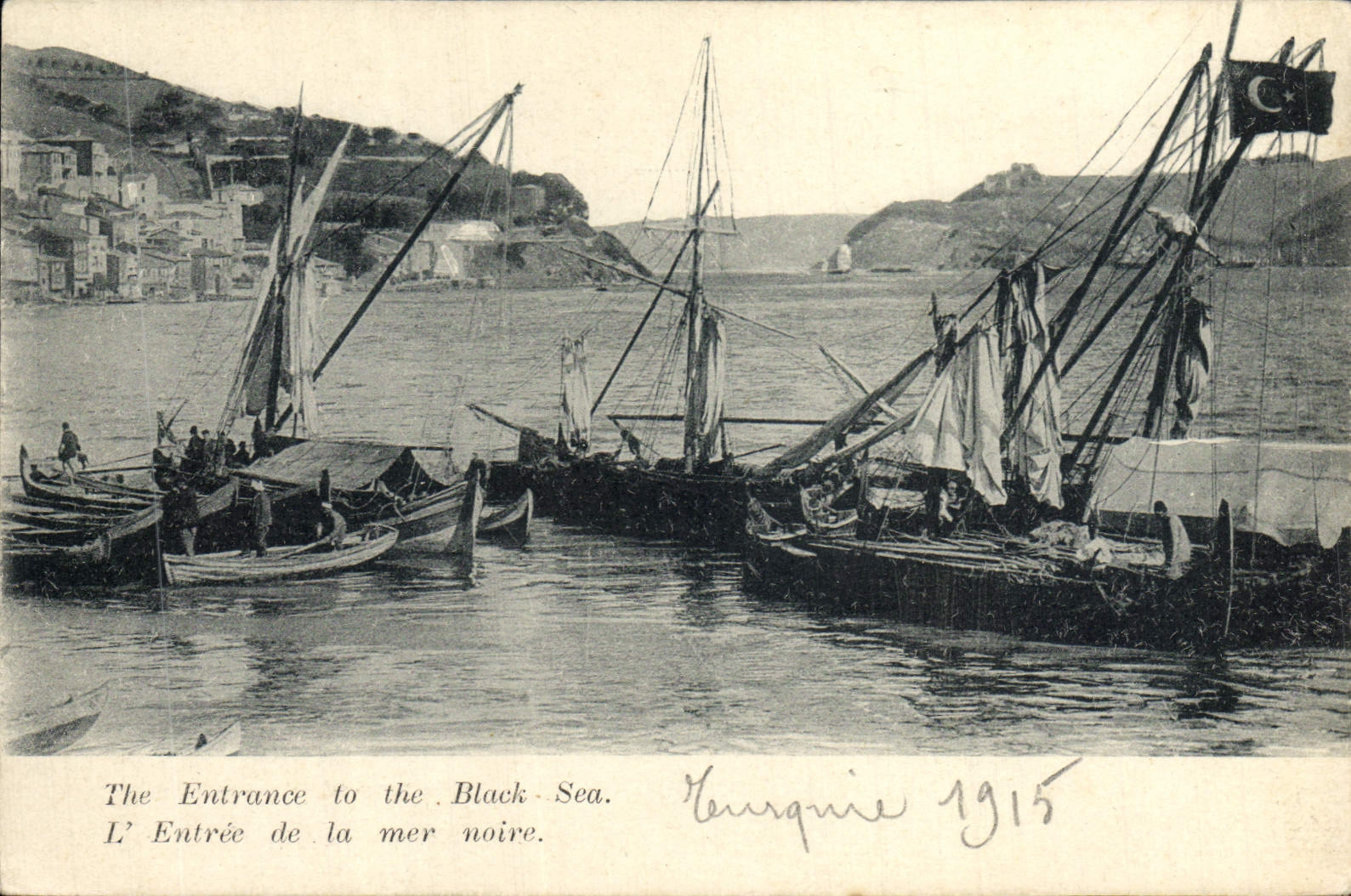 CPA The Entrance To The Black Sea l'Entree De La Mer Noire Turquie Bateaux