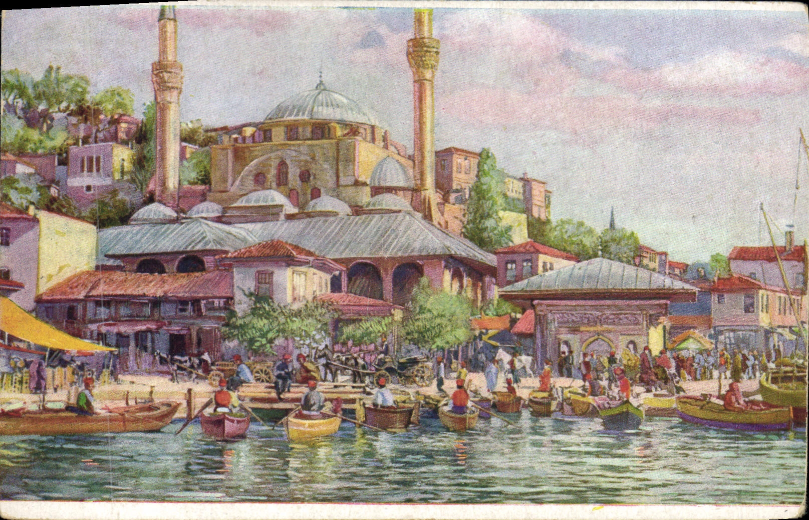 CPA Constantinople Debarcadere De Scutari Turquie