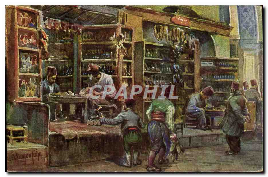 CPA Constantinople Stamboul Grand Bazar Rue Des Cordonniers Turquie
