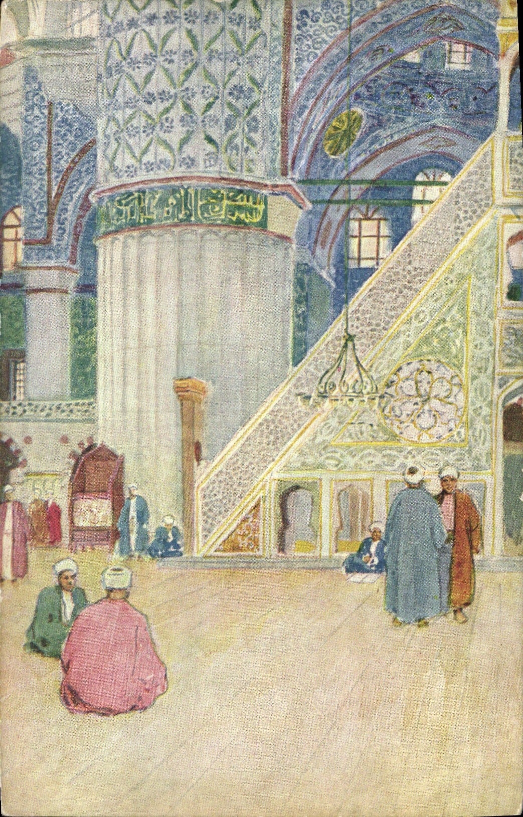 CPA Constantinople Interieur De La Mosquee Sultan Ahmed Turquie