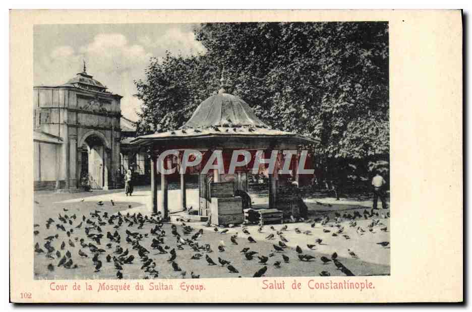 CPA Cour De La Mosquee Du Sultan Eyoup Salut De Constantinople Turquie