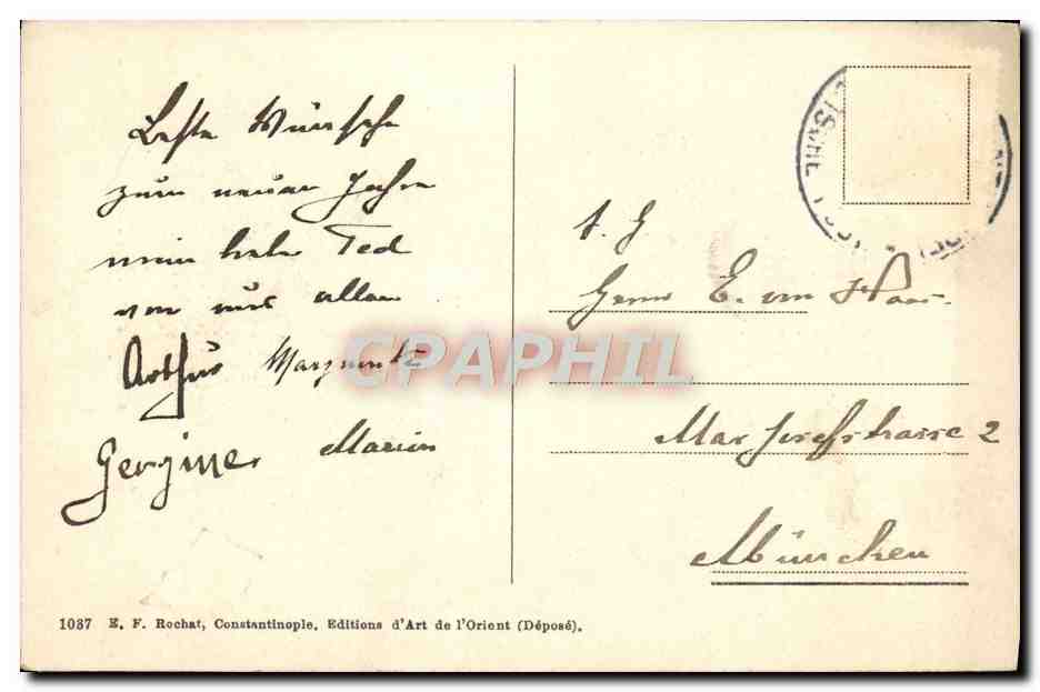 CPA Constantinople Scutari Turquie — Verso