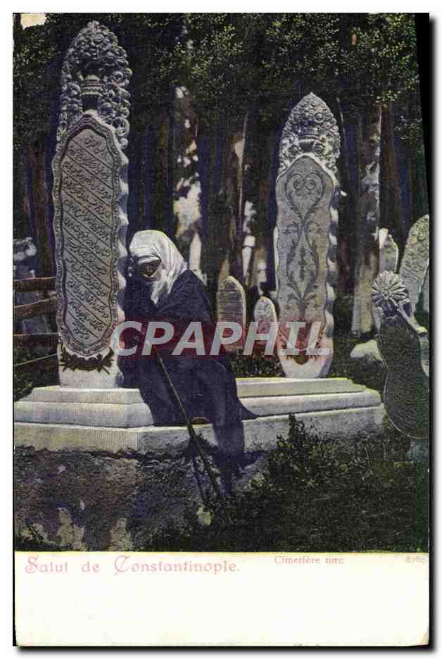 CPA Salut De Constantinople Cimetiere turc Turquie
