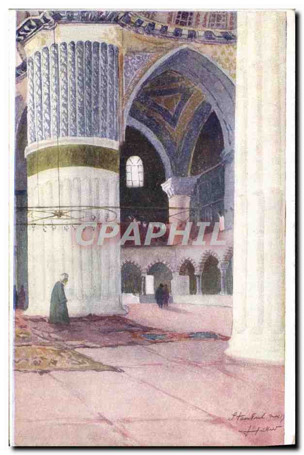 CPA Constantinople Interieur De La Mosquee Anmed Turquie