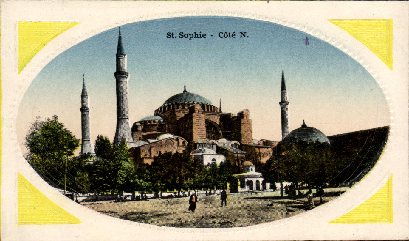 CPA St Sophie Cote N Constantinople Turquie