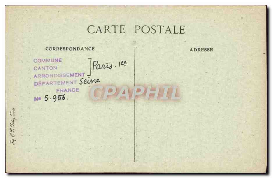 CPA Paris d'Autrefois Rue des Trois visages — Rückseite