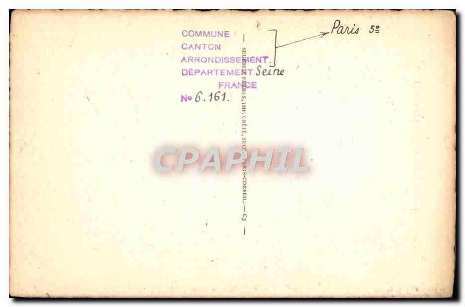 CPA Ancien Paris Le Lycee Henri IV e 1830 — Rückseite