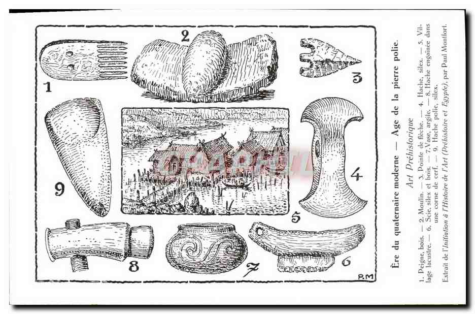 Art préhistorique — Âge de la pierre polie — Extrait de l'Initiation à l'Histoire de l'Art (Préhistoire et Égypte), par Paul Manfort