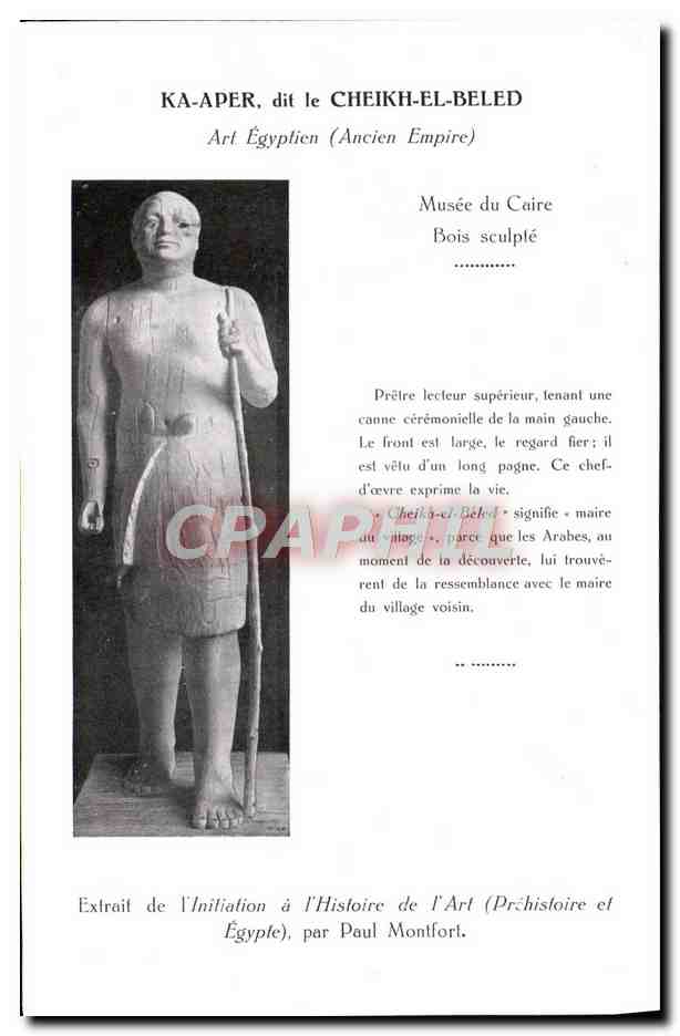 Ka-Aper, dit le Cheikh-el-Beled — Art Égyptien (Ancien Empire) — Éditions Vanderlinden, Bruxelles