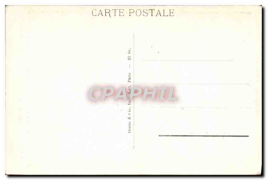CPA Musee Du Louvre Hamset Statuette En Pierre Calcaire Egypte — Rückseite