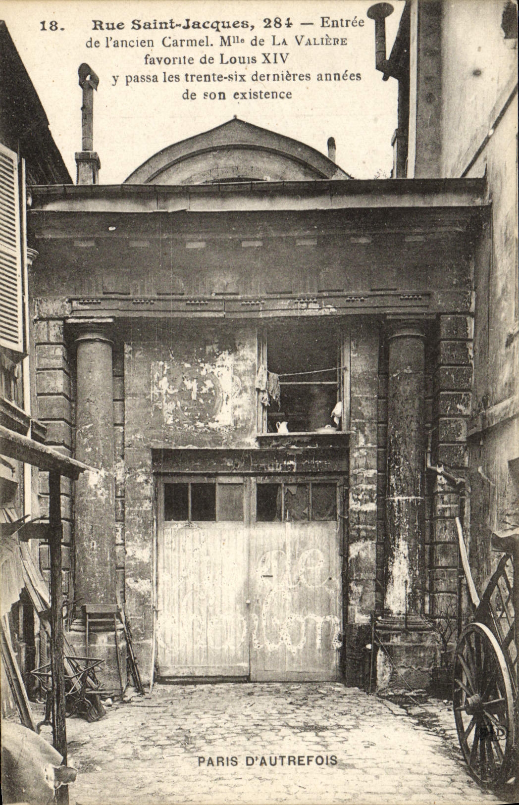 CPA Paris d'Autrefois Rue Saint Jacques Entree De l'Ancien Carmel