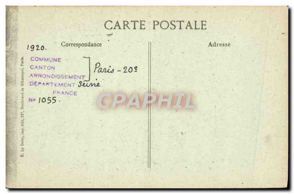 CPA Paris D'Autrefois Rue Saint Blaise  — Rückseite