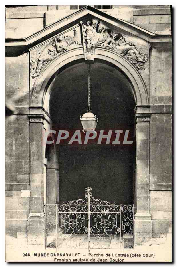 CPA Musee Carnavalet Porche De l'Entree Fronton Sculpte De Jean Goujon