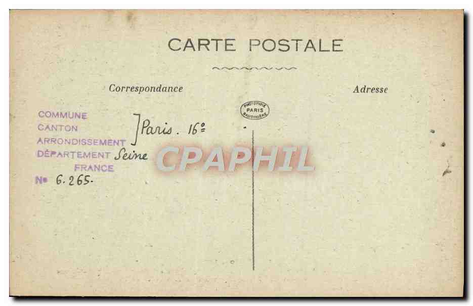 CPA Paris D'Autrefois Rue Berton Maison De Sante Du Docteur Blanche Ce — Rückseite